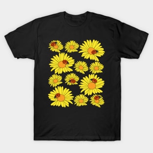 Gold marguerites with ladybirds T-Shirt